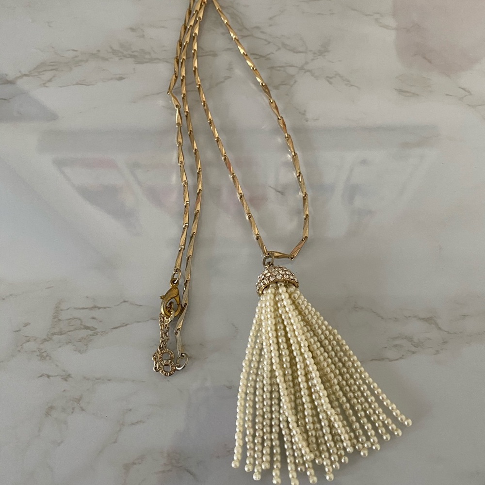 BaubleBar beaded tassel necklace